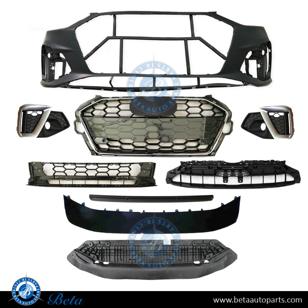 Front Bumper assembly for Audi A4 S-Line 2020-Up models, Part Number 8W0807065BH Front Bumper assembly for Audi A4 S-Line 2020-Up models, Part Number 8W0807065BH